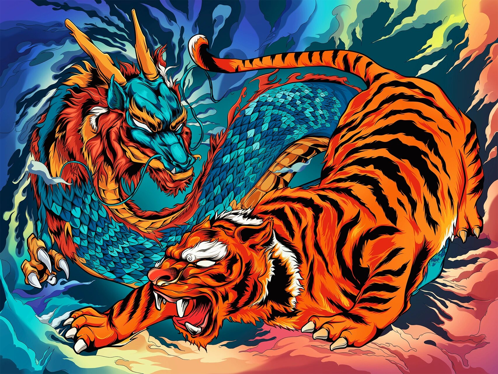 龙腾虎跃|比亚迪潮流插画车贴