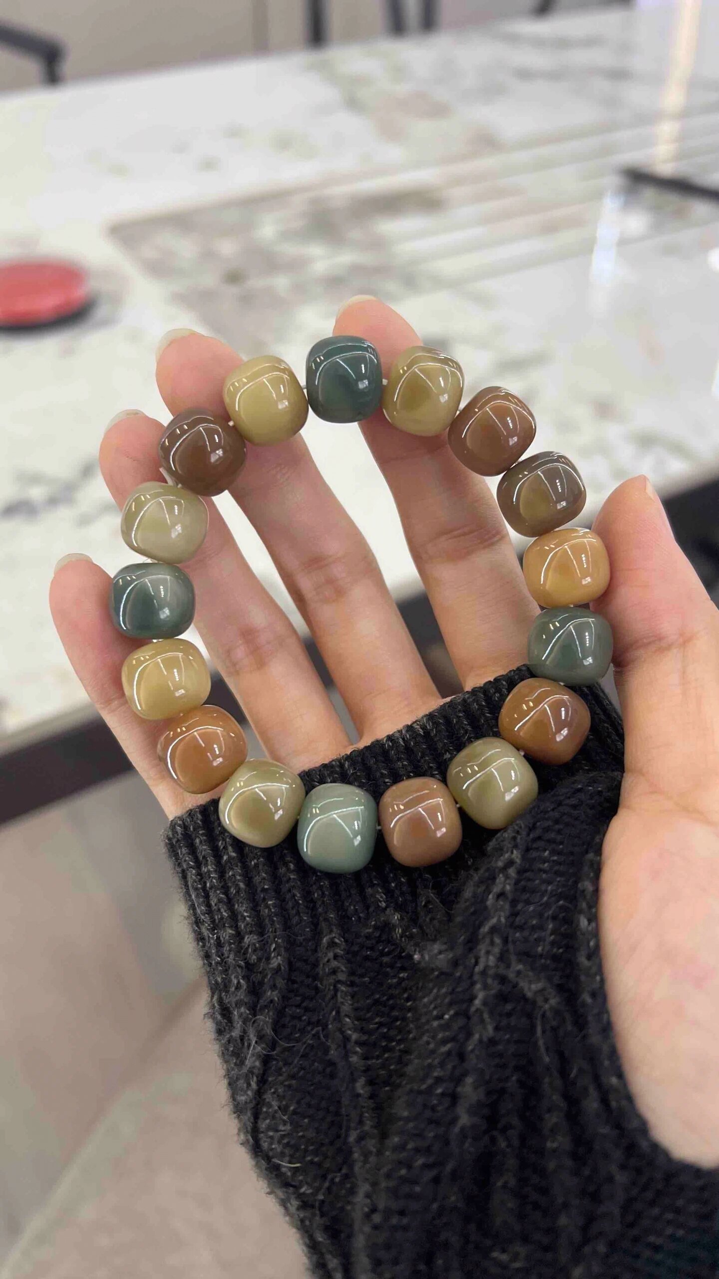 花皮菩提根盘玩挂瓷后简直美到发疯呀