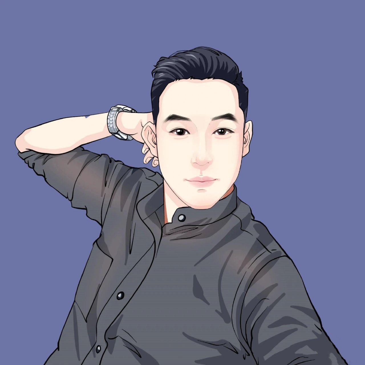 低调大气的男士手绘头像 适合所有男士 低调大气的男士手绘头像 适合