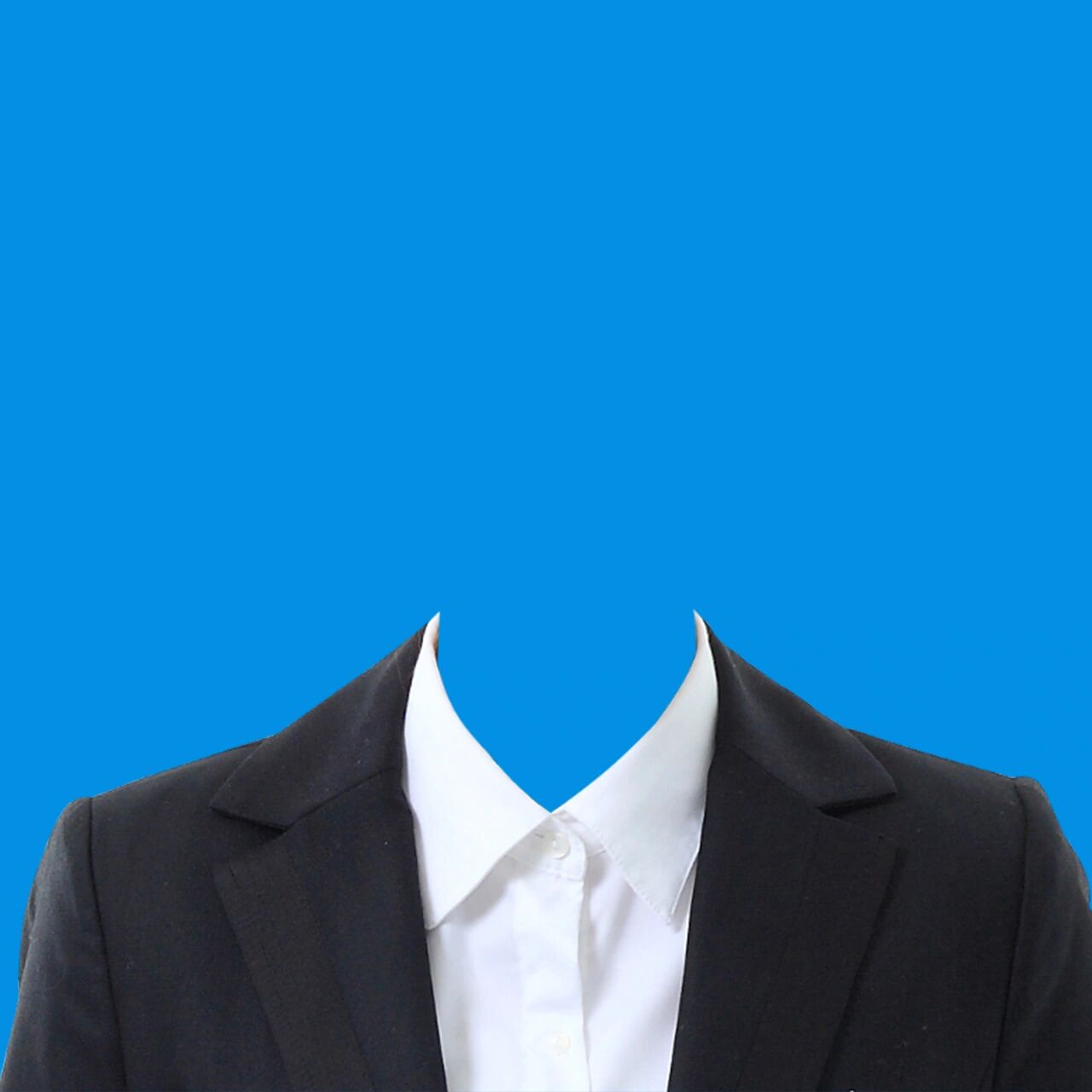 别错过来一组女生黑色系服装证件照模板衣服