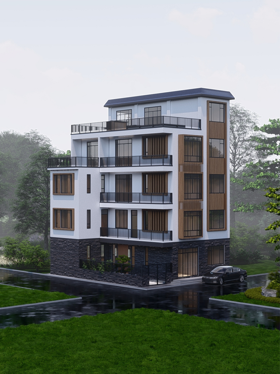 广东清远丨五层现代风自建别墅(附平面图) 92项目概况 项目地点丨