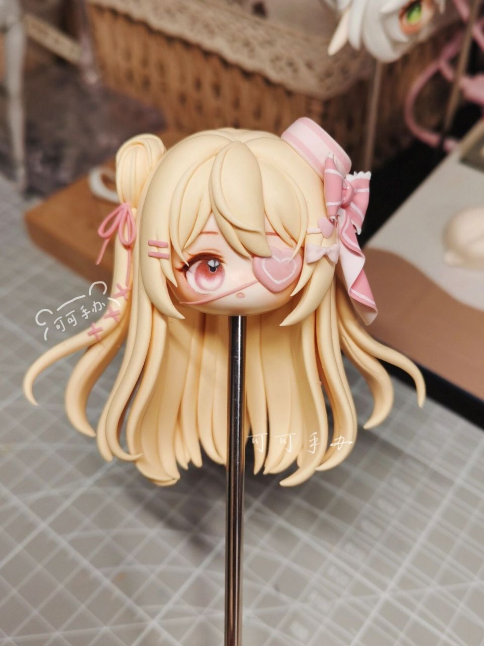 老板只要一个头,超轻粘土手工手办oc人设 完成啦