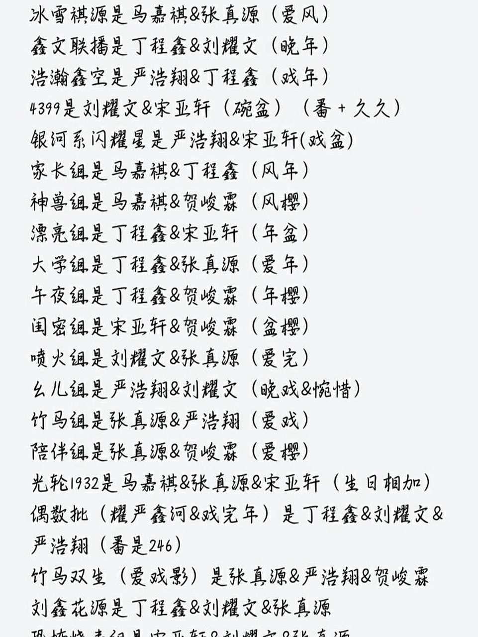 时代少年团cp名普及(也有花名哦(⊙o⊙)) 冰雪祺源是马嘉祺&张真源(爱