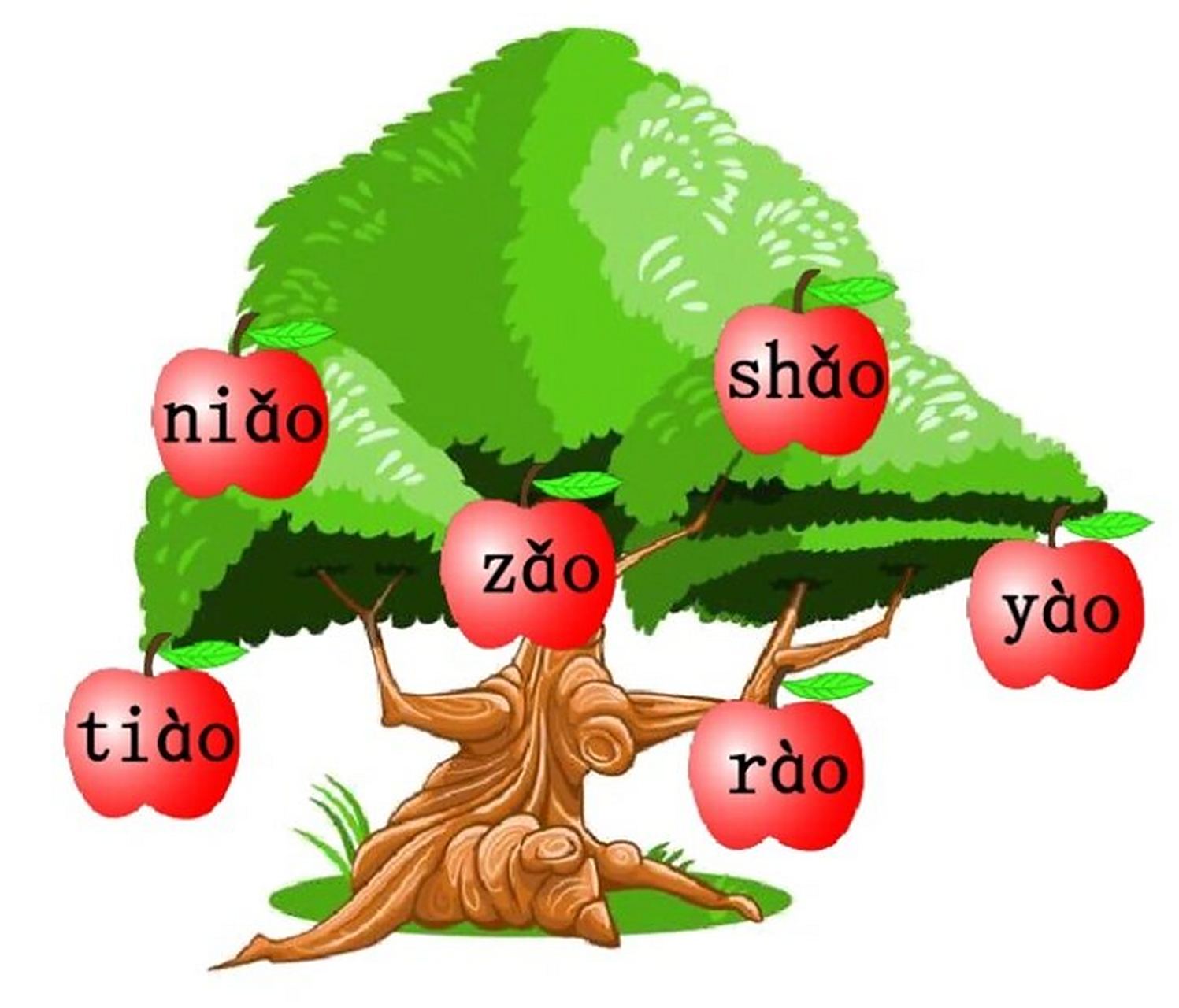 这两个复韵母的声调,是加在后面字母头上.最后一张图是考考小盆友