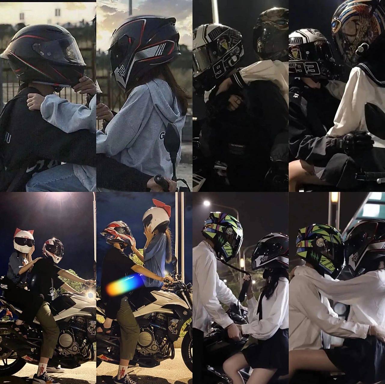 真人情侣机车头像 今天分享一下真人机车情侣头像,喜欢的可以保存或者