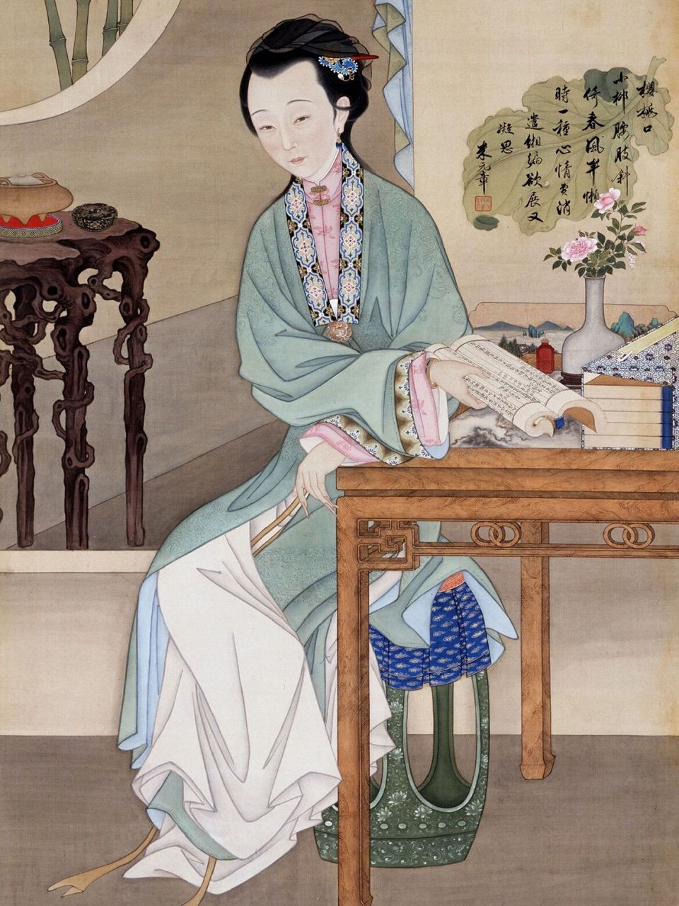 古风清朝宫庭妃子|雍正十二美人图 清宫旧藏有一套《雍正十二美人图》