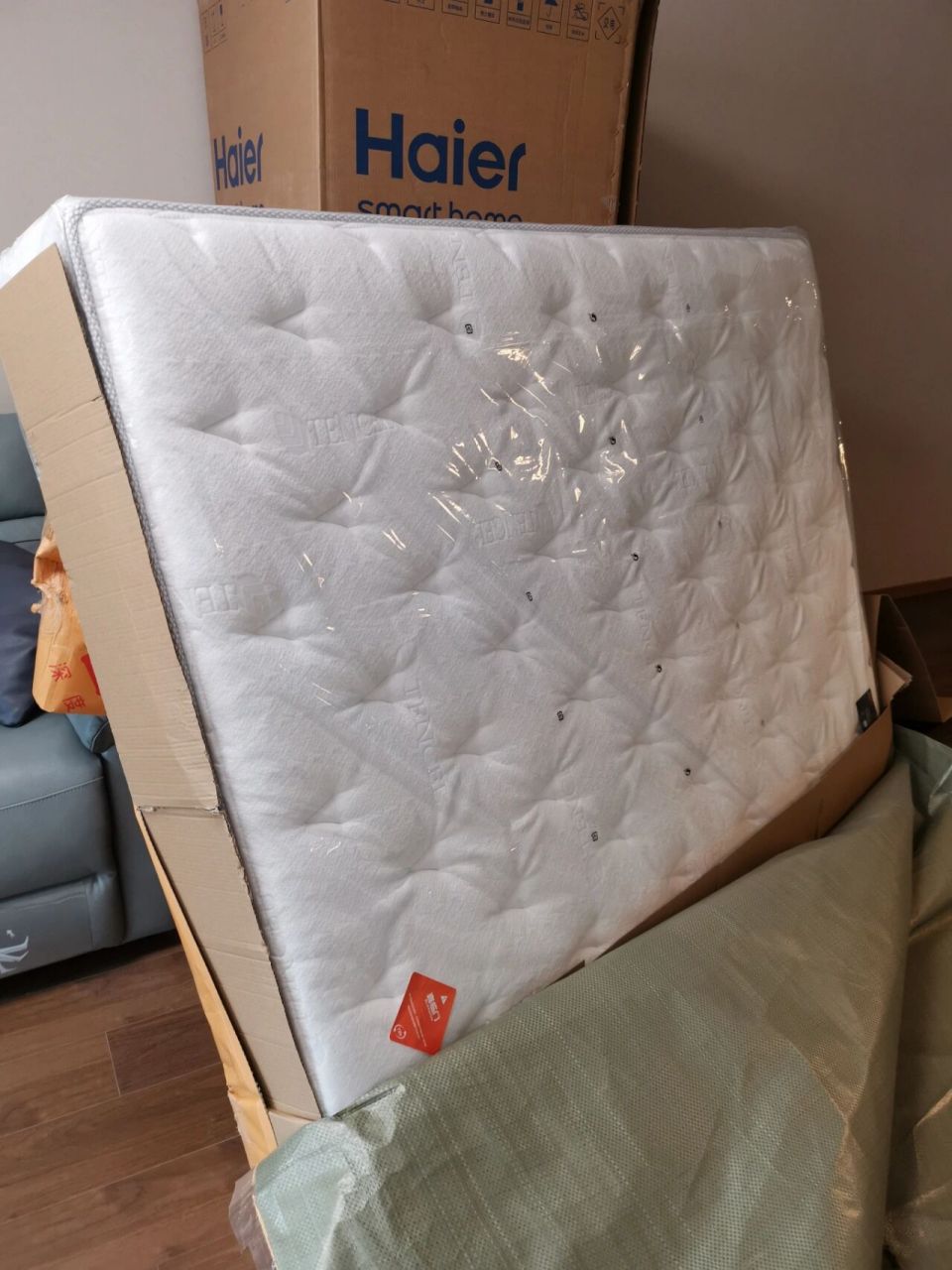 我的喜临门白骑士床垫到啦 双十一买的床垫,软装弄完