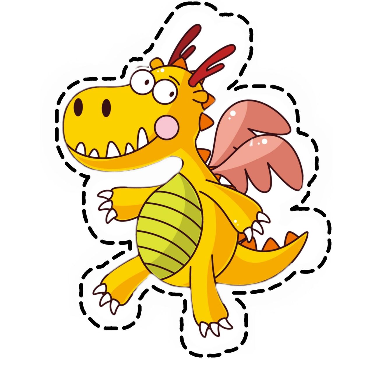 超可爱的恐龙剪纸来啦9797