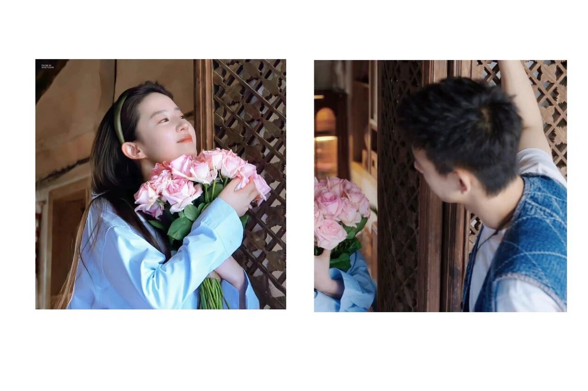 去有风的地方|刘亦菲情头 刘亦菲捧花这一幕好美 自截了一对情头 礼貌