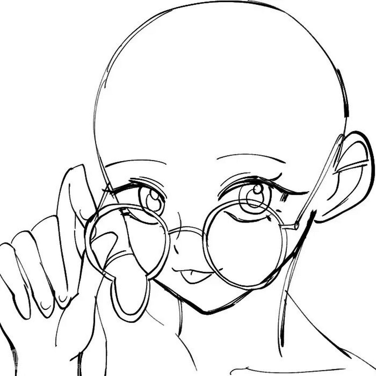 绘画素材‖单人动态表情人物线稿素材分享!