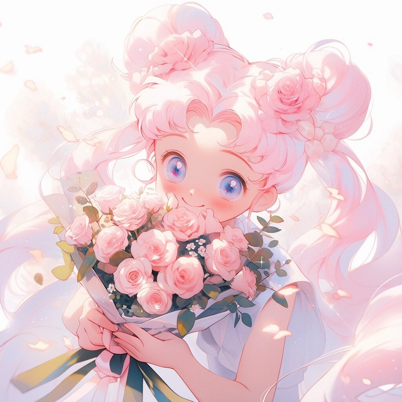 美少女和鲜花93可爱女生头像 快跟你最爱的闺蜜换上新头像