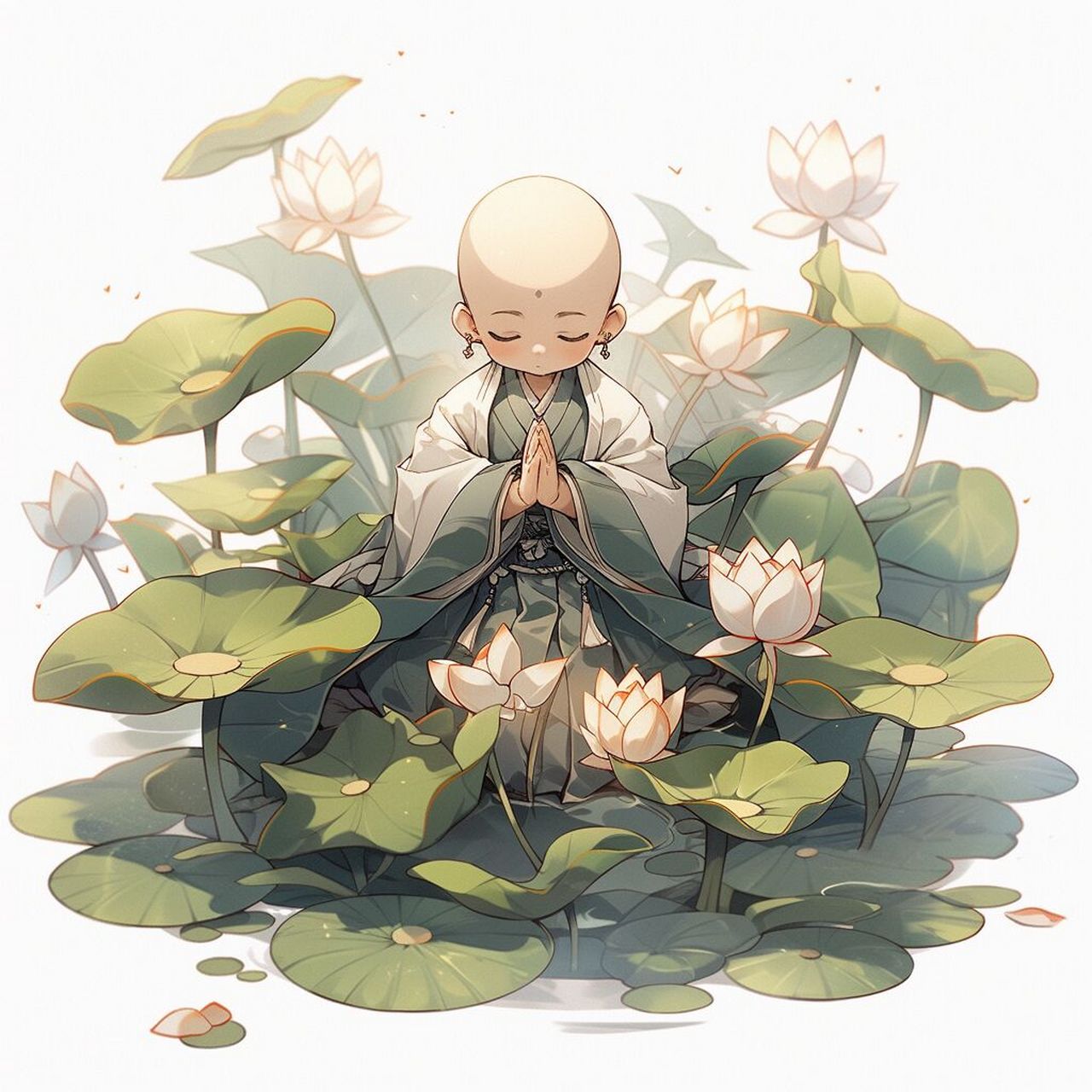 微信头像,坐禅莲花,享受宁静与和谐 这个微信头像集合带给你一片宁静
