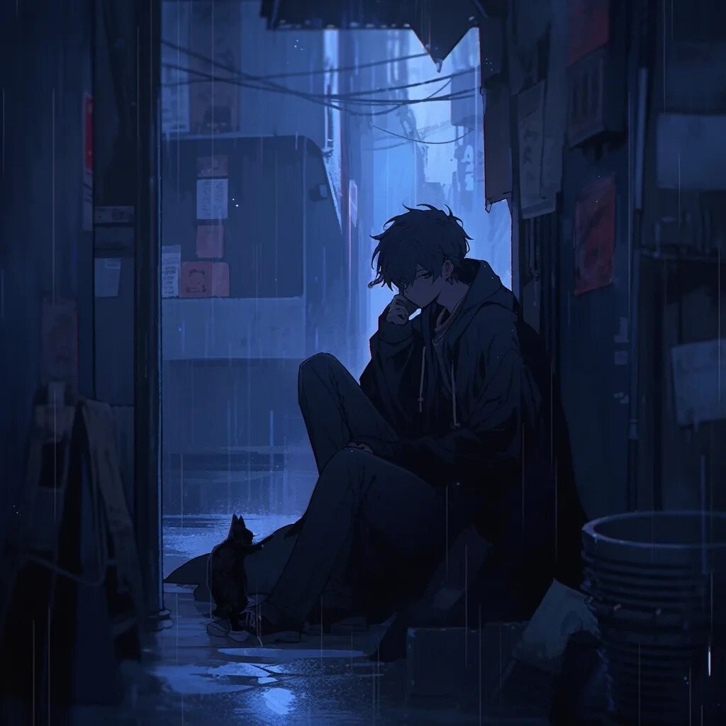 满满失落感的男生头像