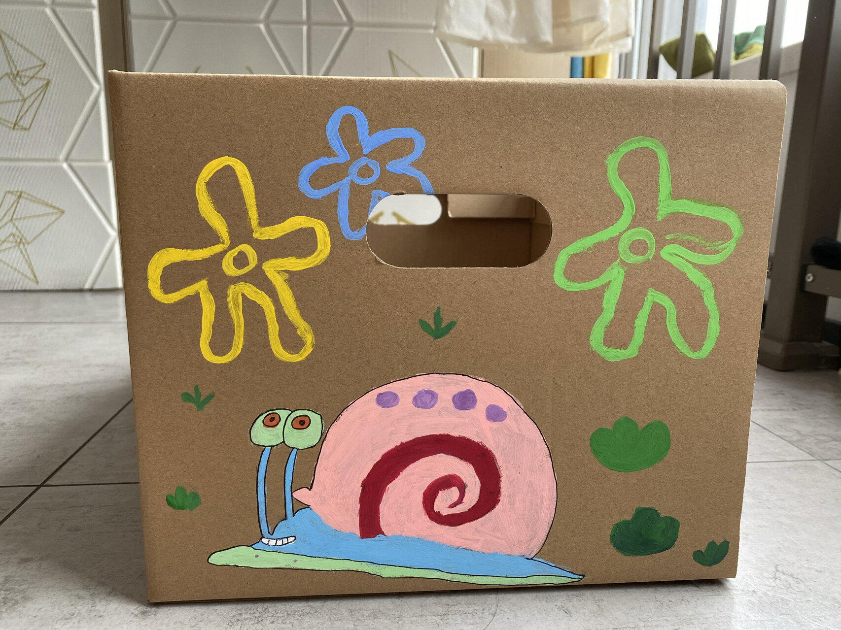 diy生日礼盒|送男朋友的生日礼物|手绘纸箱