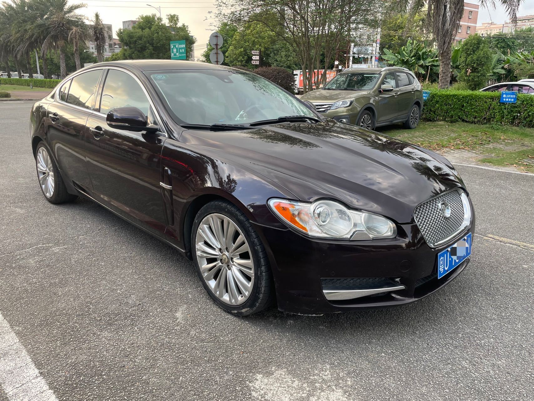11年捷豹xf酒红色海关进口6档手.