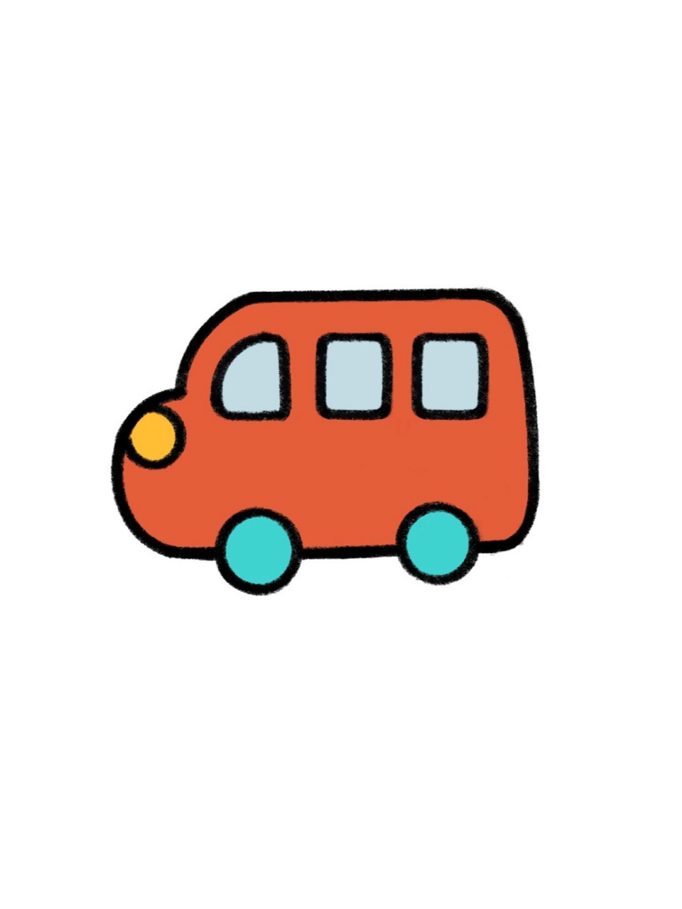 手残党学简笔画附教程7315小汽车07 今天来画个简单版的小汽车