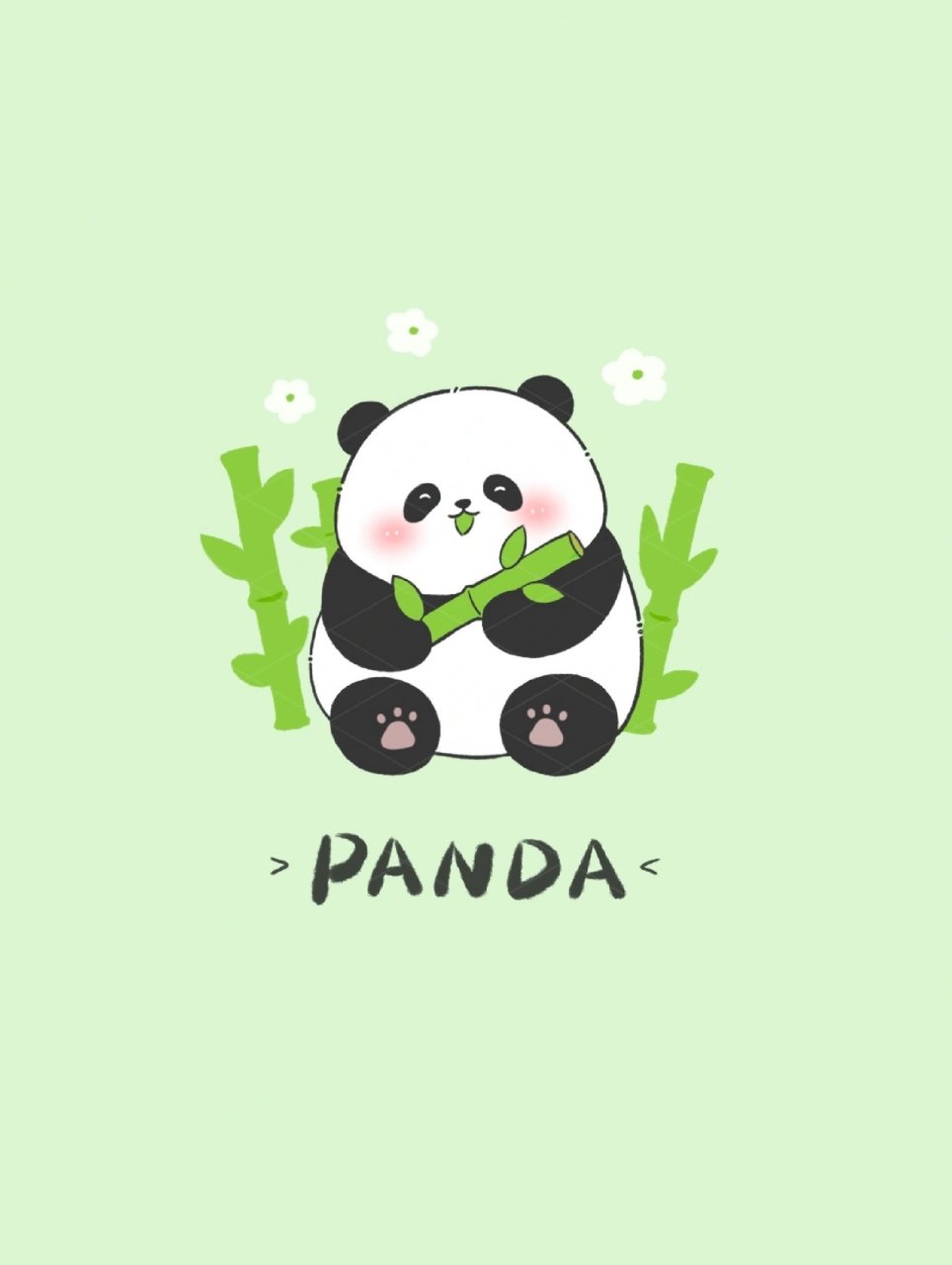 原创卡通图案设计 | 竹林熊猫 可爱的三角团子花花正在吃竹子 全领域