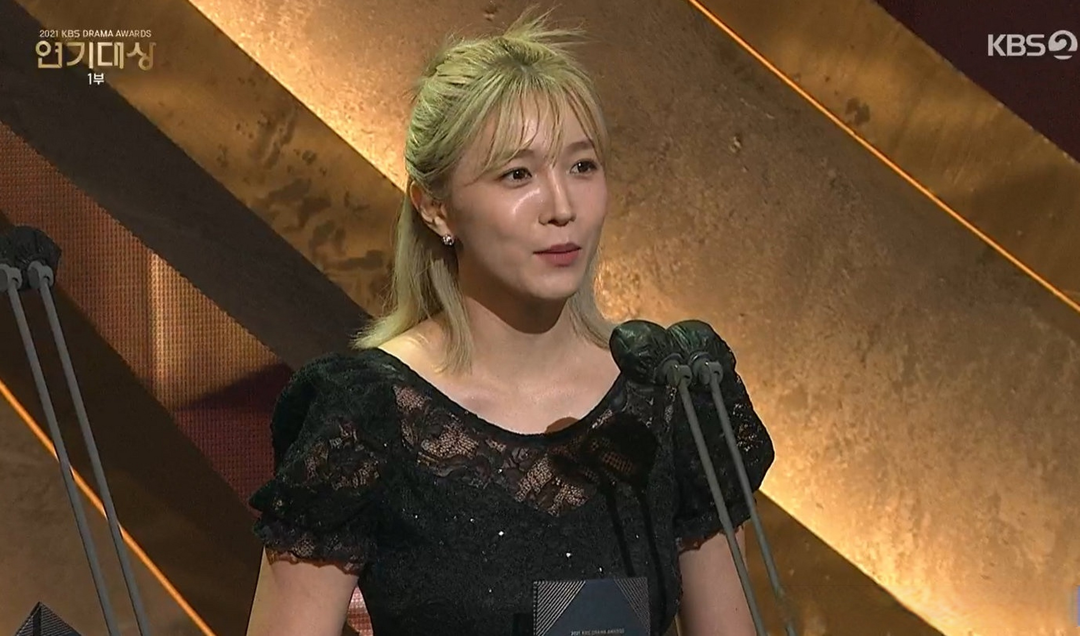 新人奖颁奖嘉宾,去年获奖者李相二,李初熙.