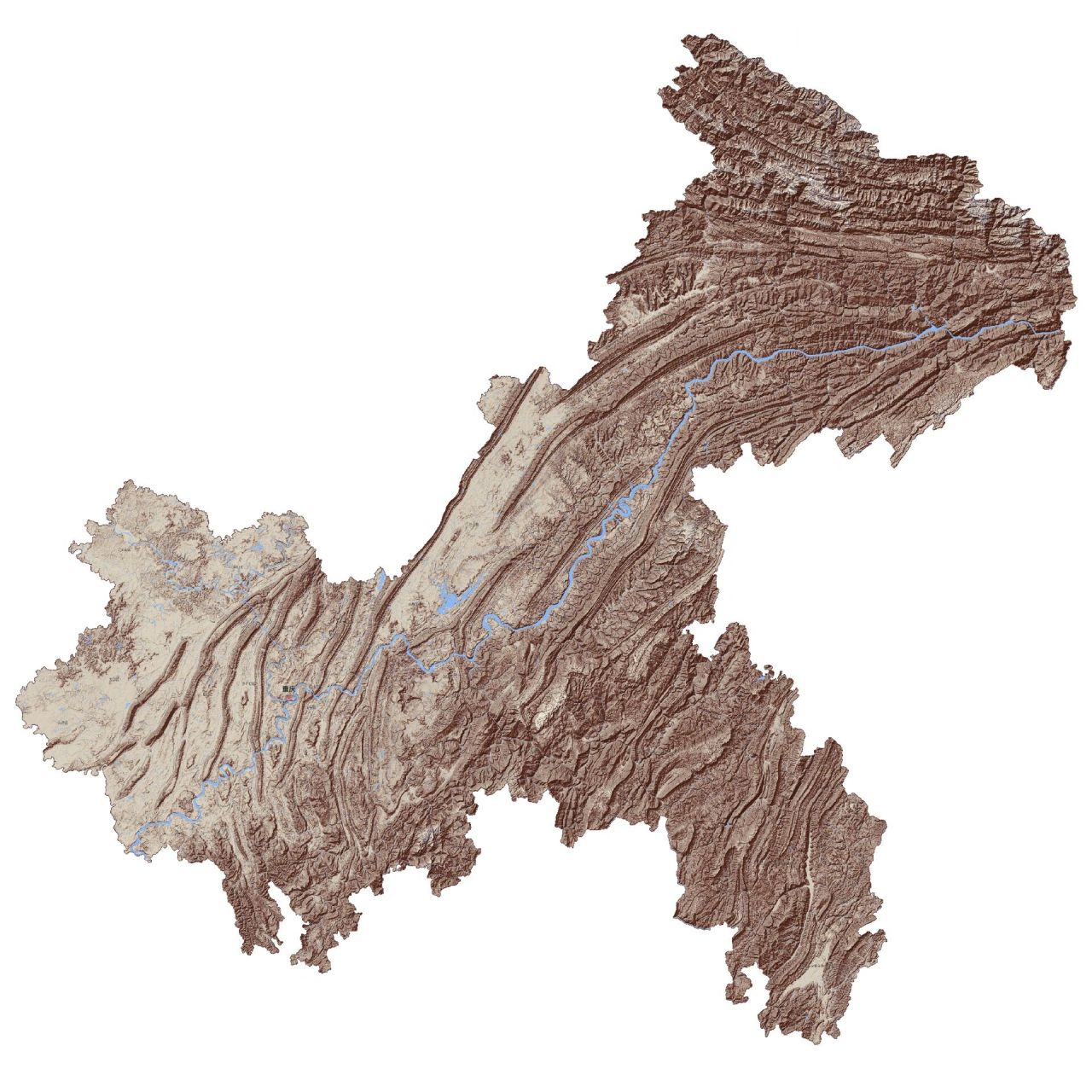 重庆地形图 重庆地图