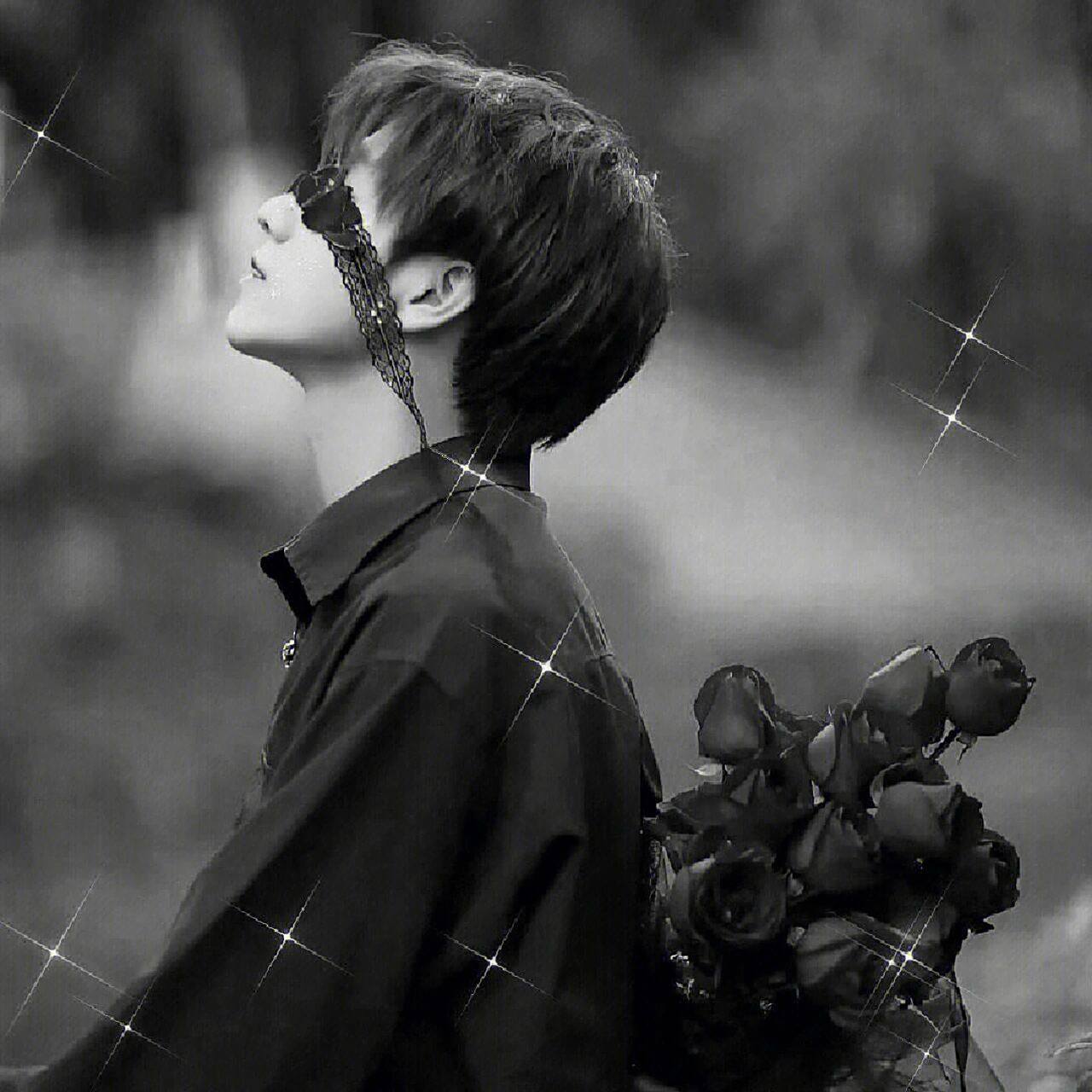 情侣头像黑白情头真人头像单人