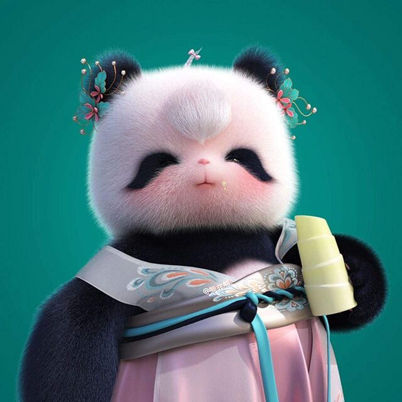 91夺笋的小熊猫头像来啦,欢迎自取 感谢友友们对《偷看手机》动态