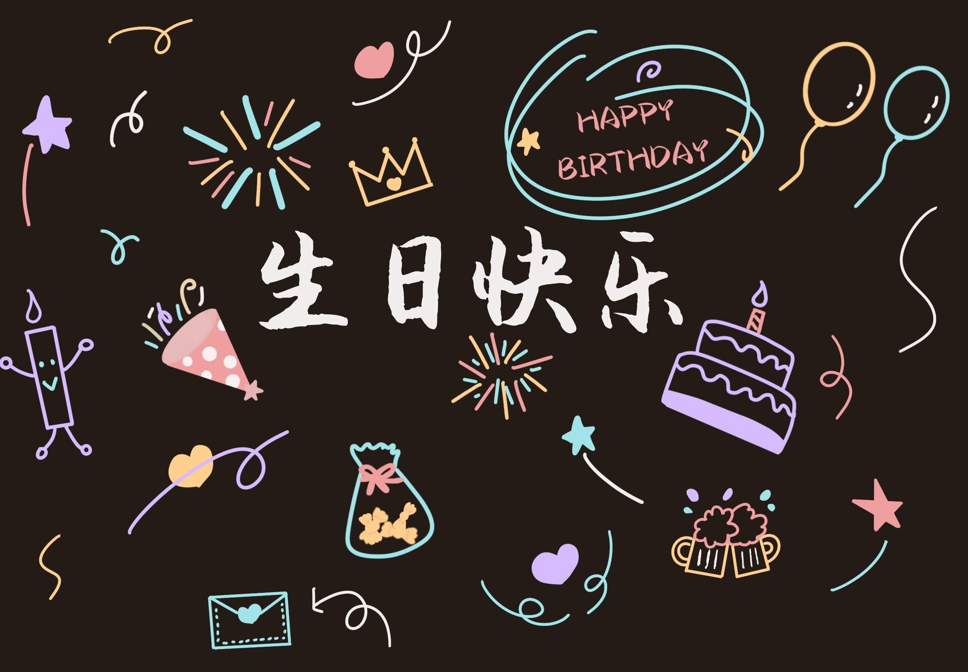 生日快乐投屏背景图