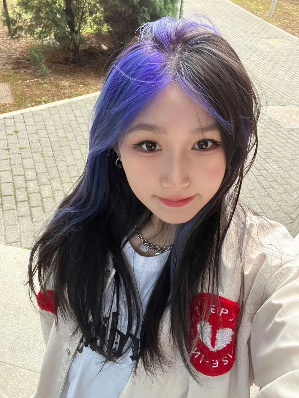 紫刘海 挑染的神 真的没有女孩子能拒绝紫色刘海染叭 巨温柔又显白 真