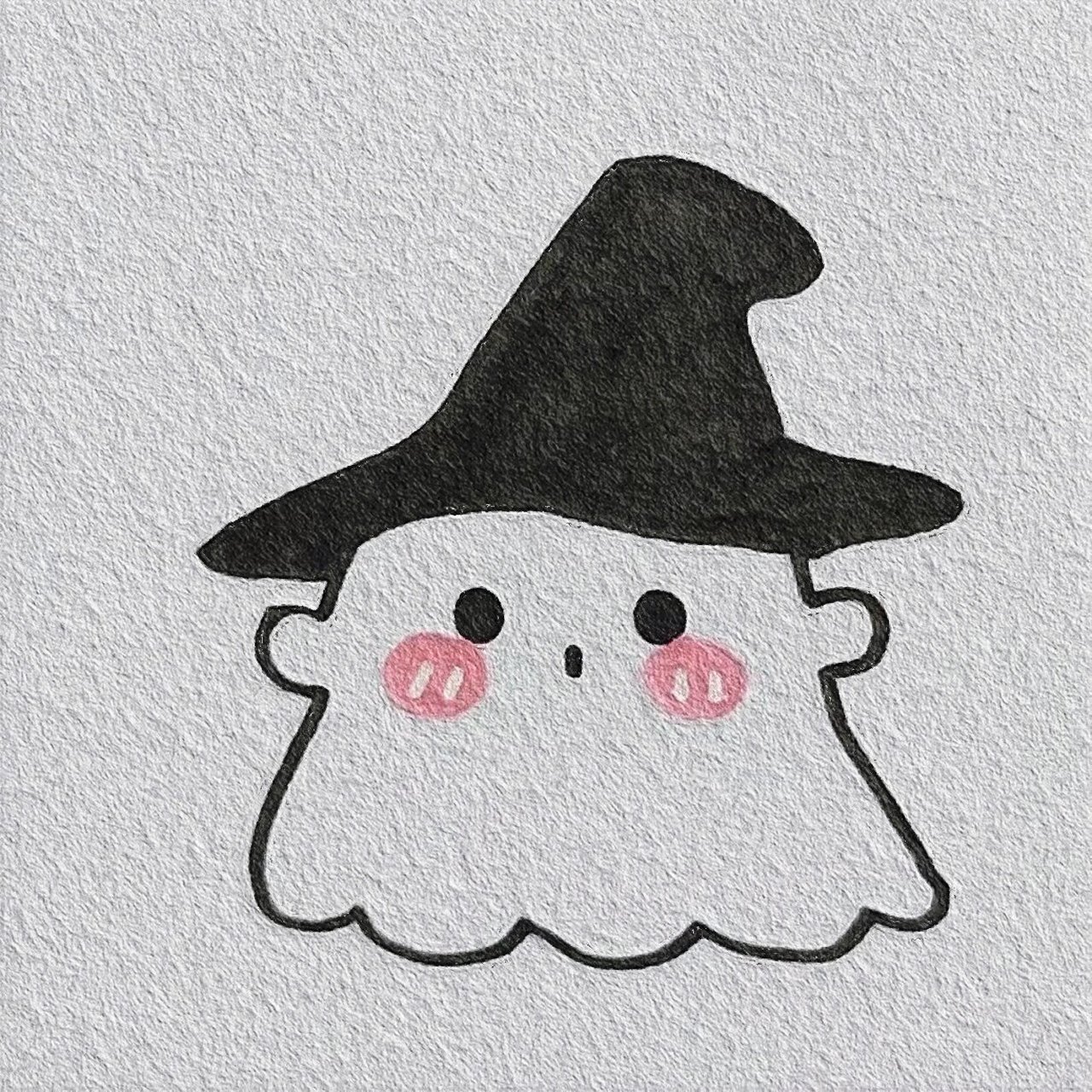 可爱简笔画 超可爱的小阿飘