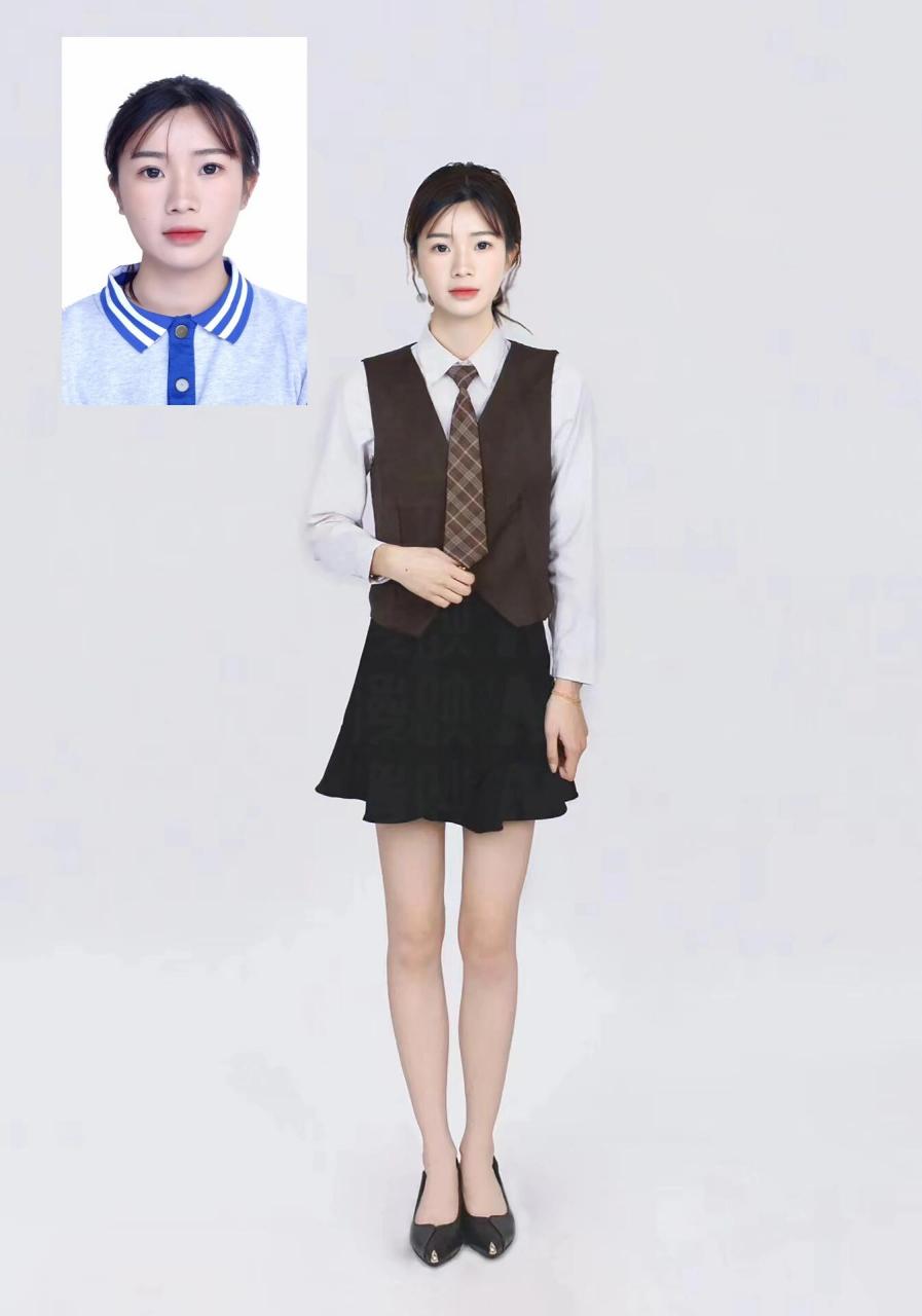 推荐表 证件照,个人照,自拍照转职业照全身照形象照 证件照转全身照