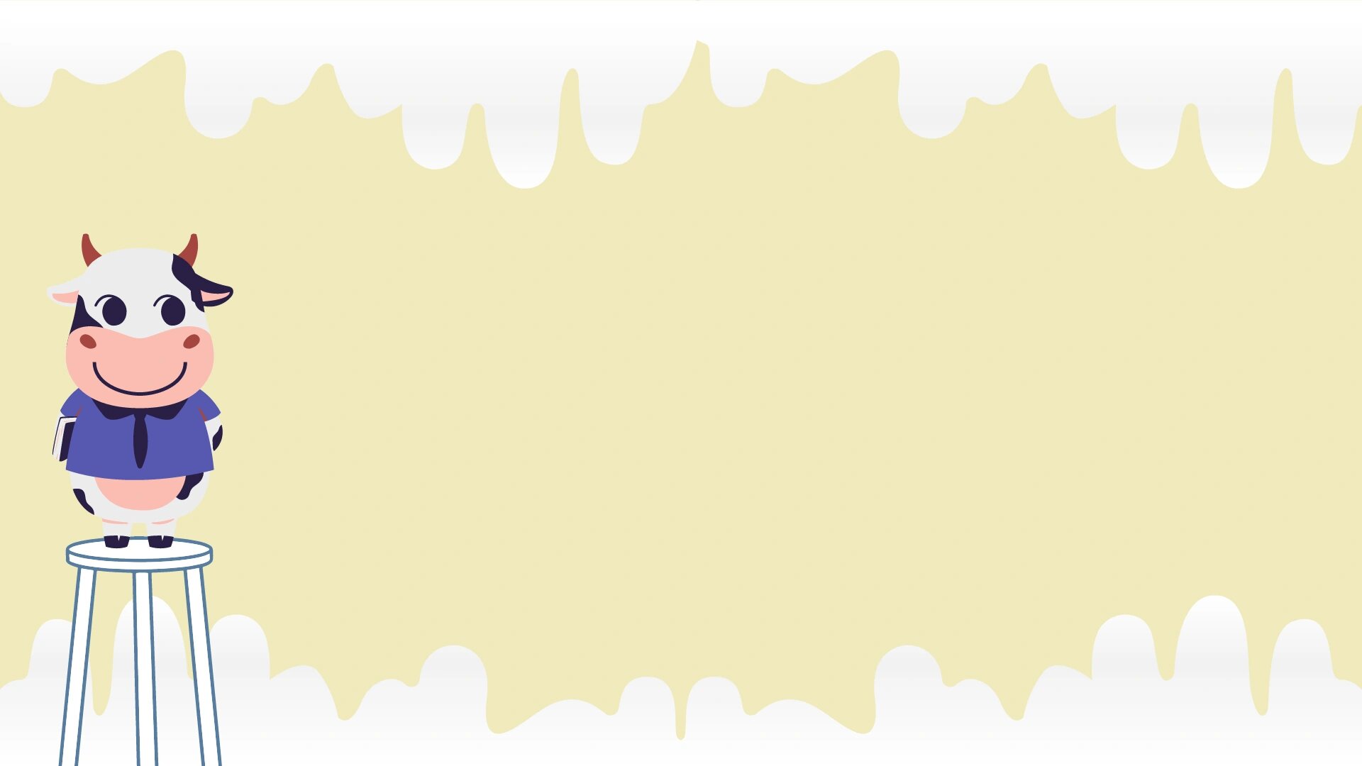 可爱奶牛ppt背景图分享|如此可爱能不心动?