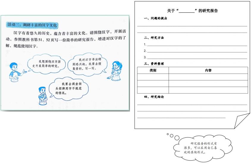 五下语文汉字研究报告图片