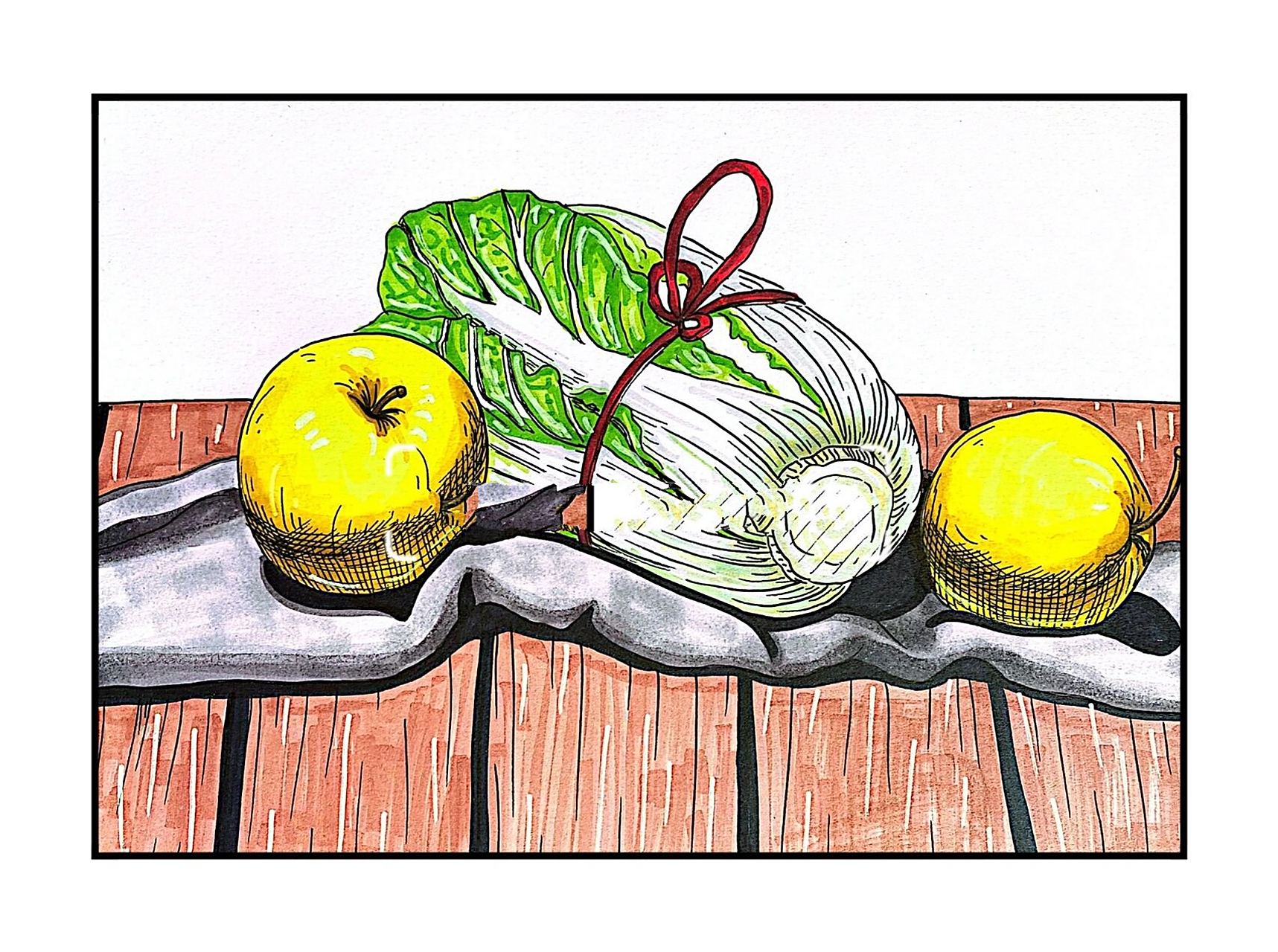 静物写生合集一|马克笔儿童绘画 8张素材线描写生素材分享