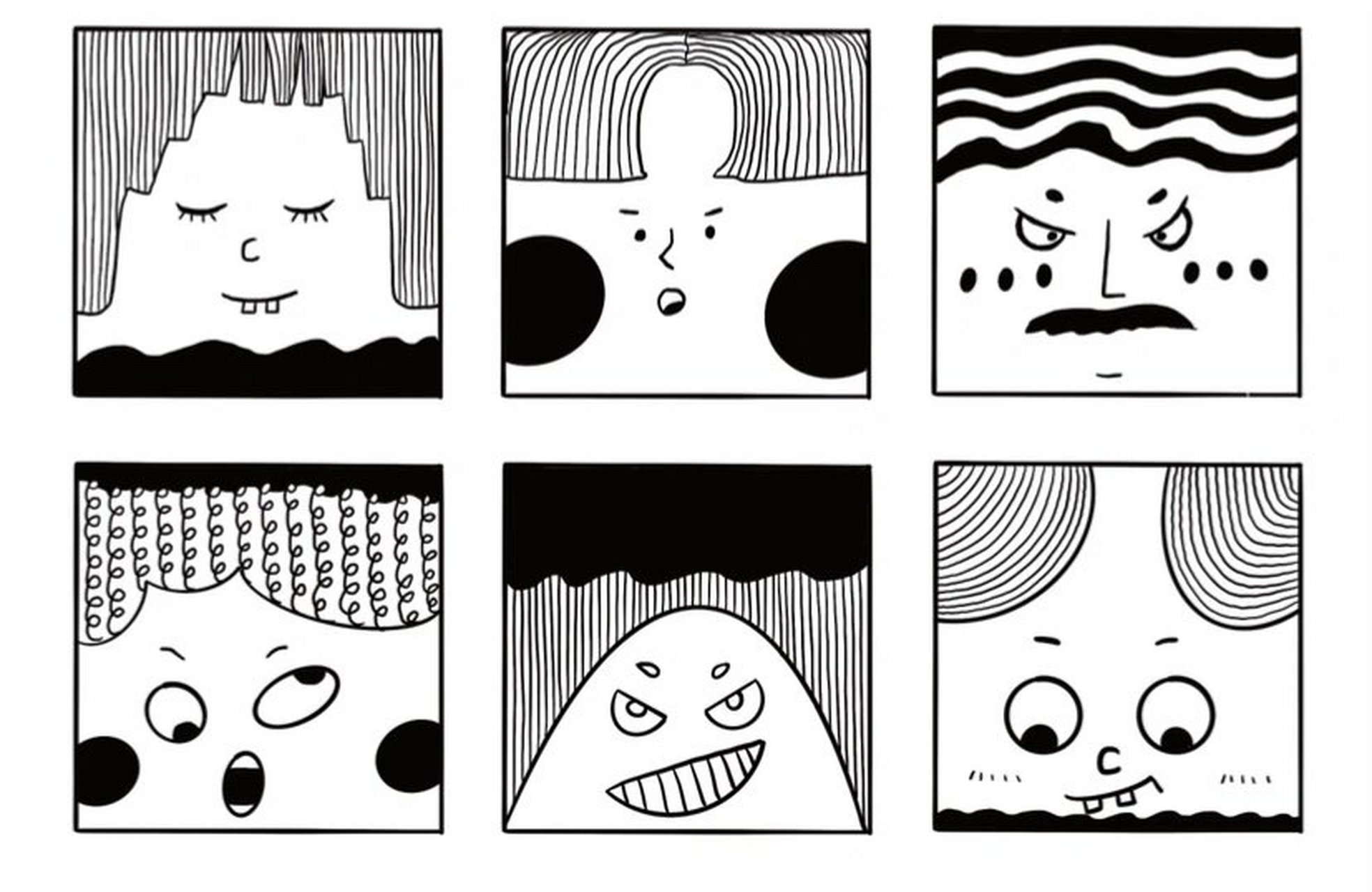 procreate 零基础控笔练习～5/100(可爱表情) 画了几张线条了, 一直有