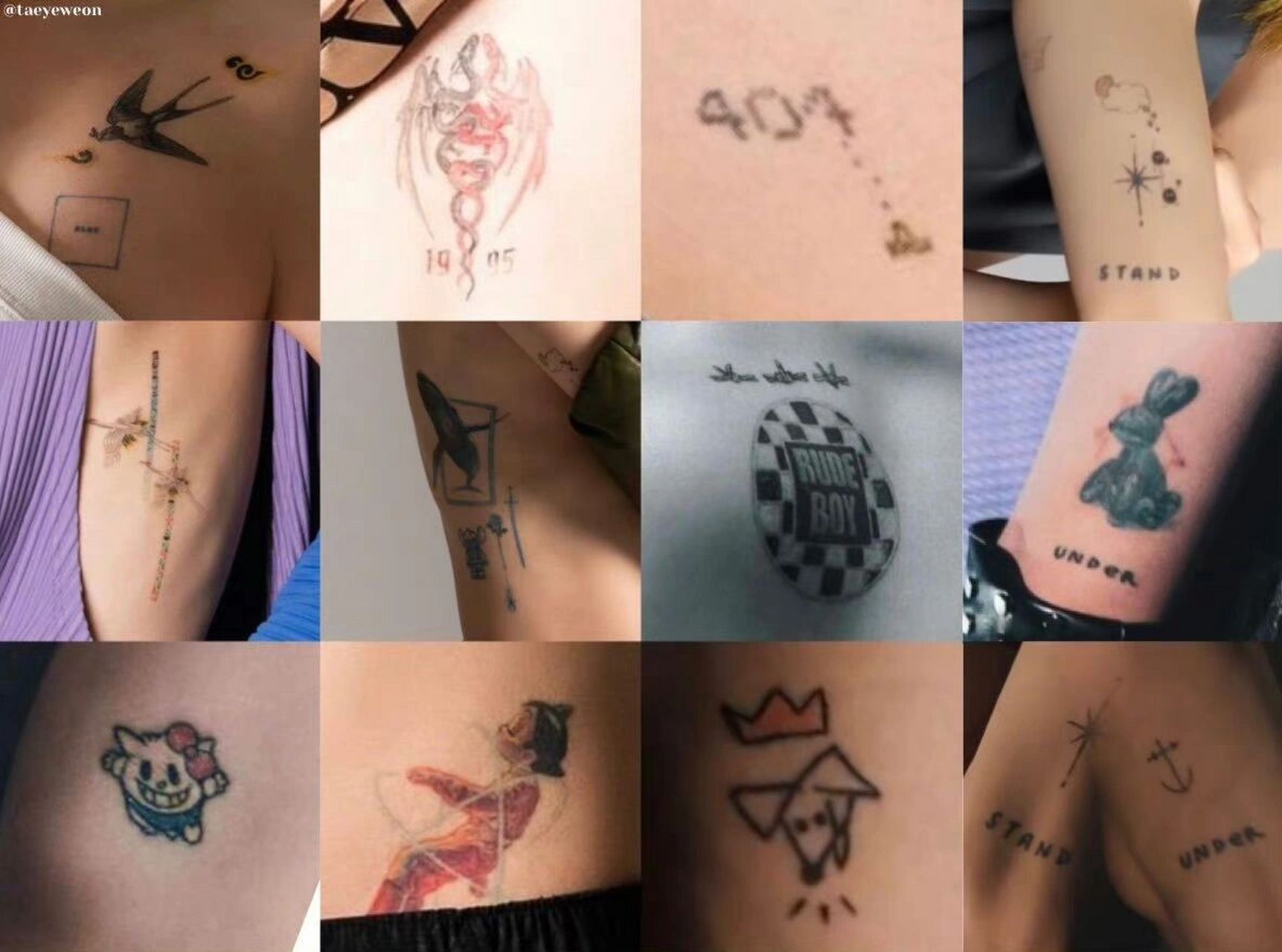 目前最全泰容纹身版图