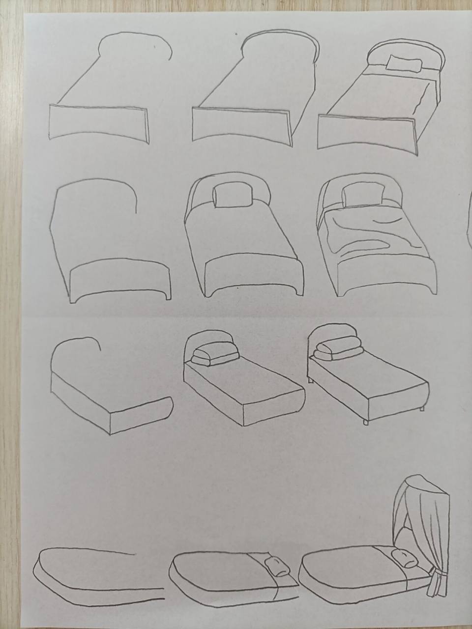 简笔画(374)床 坚持,加油^0^~!