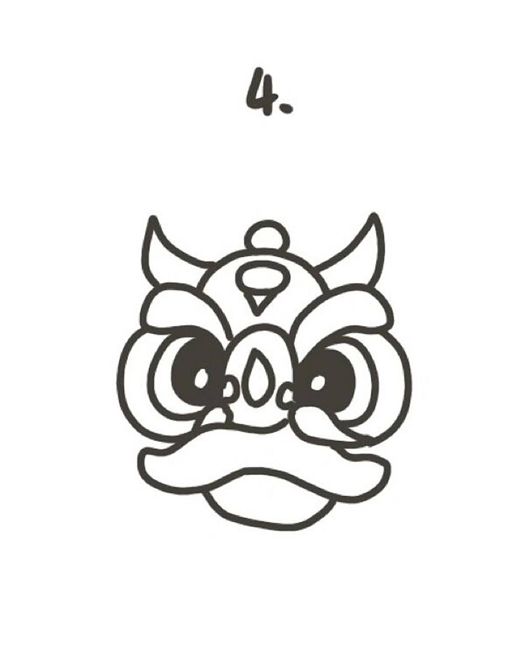 95手绘教程|如何画舞狮?