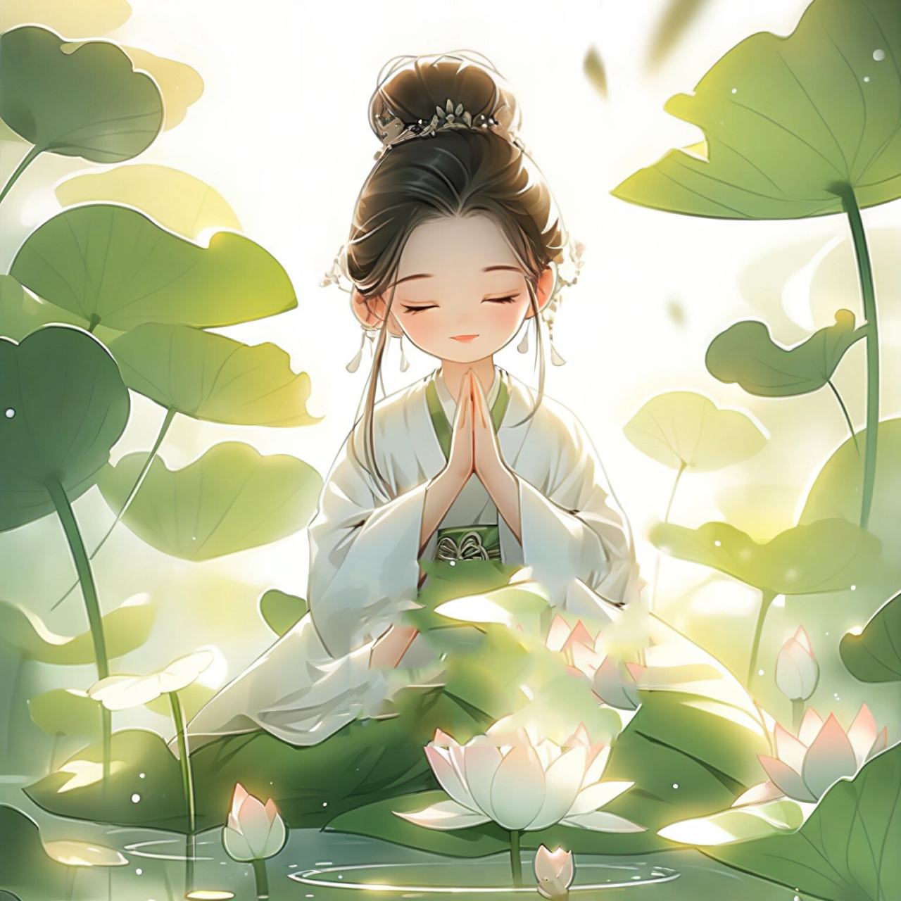 仙气飘飘的佛系女孩头像|许个愿吧05 唯愿舍弃身上20 斤肉肉,只求