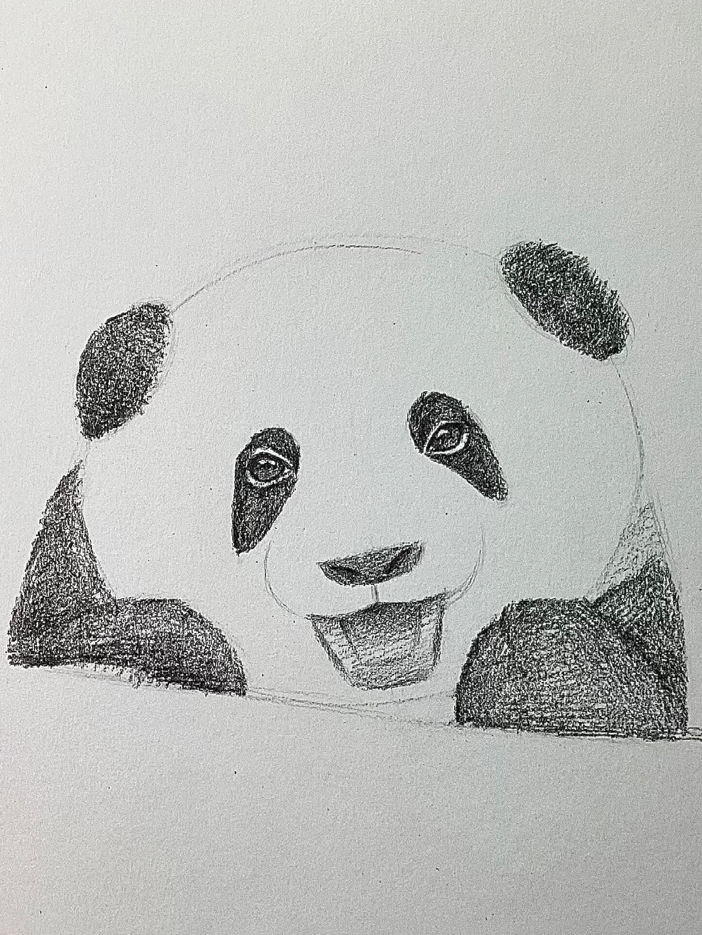 9494素描超可爱熊猫 步骤详解