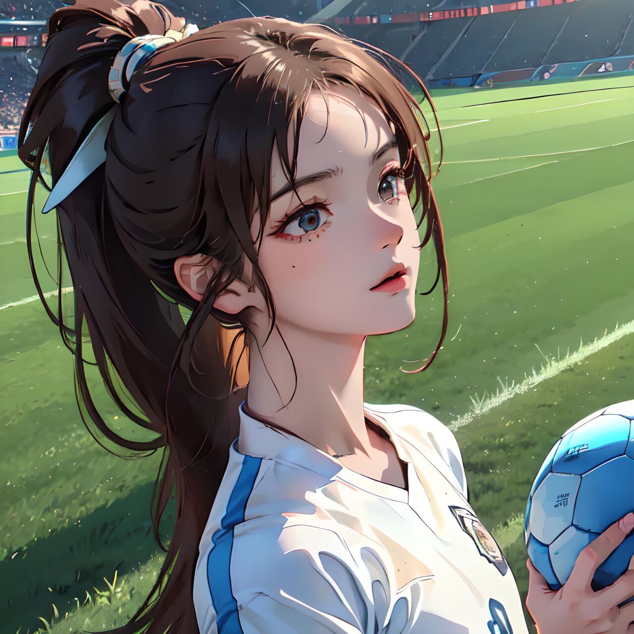 女生头像丨足球少女,跨越绿茵,勇往直前