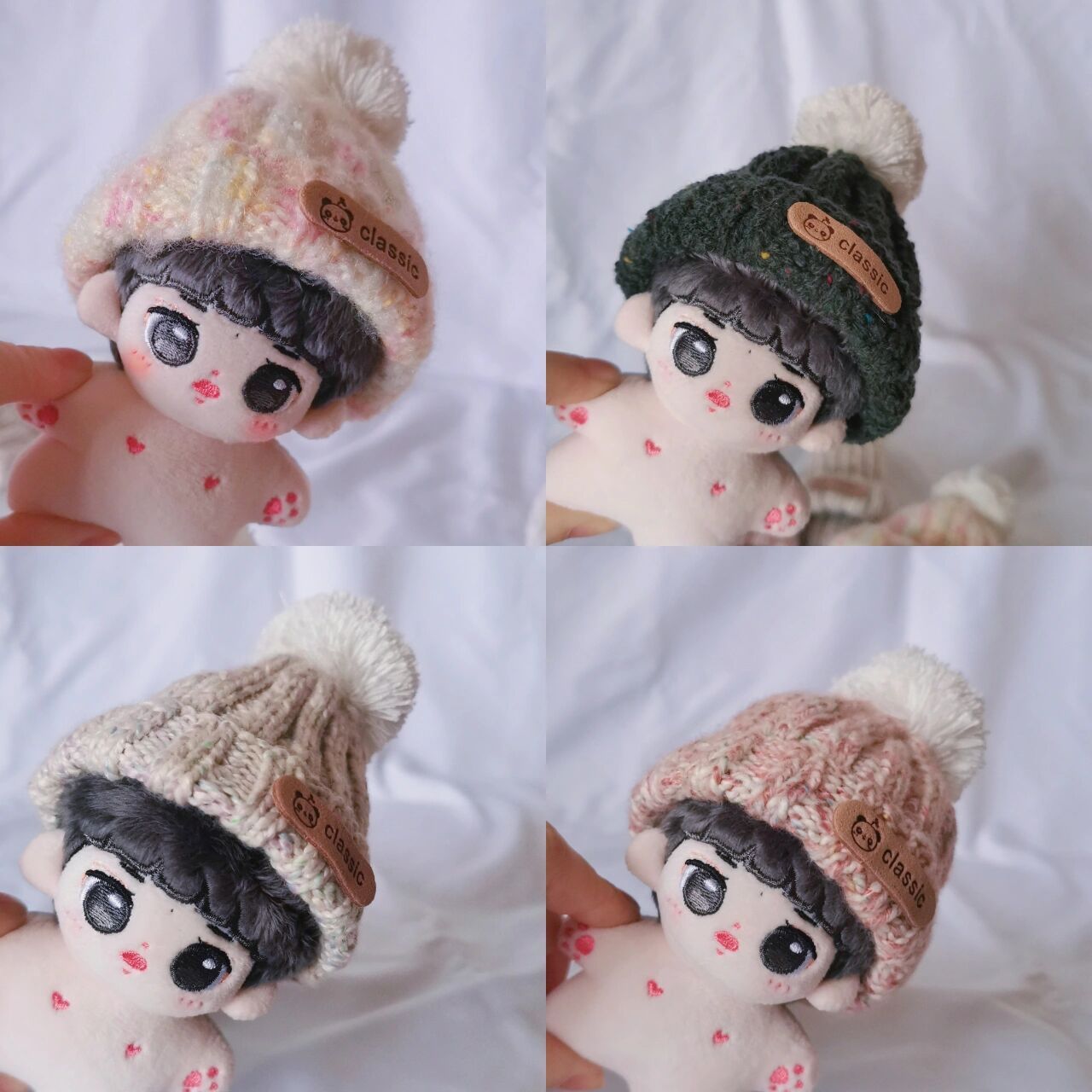 棉花娃娃|10cm爱心娃帽,针织帽(附图解) 努力生存 图解来源:@09胡