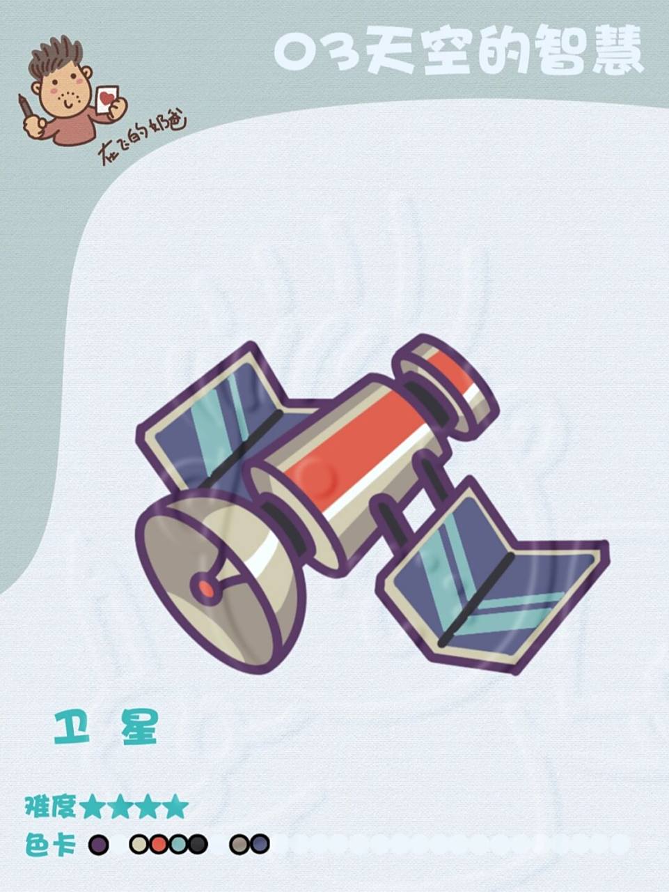 卫星 简笔画 #手帐# #简笔画教程# #航天# #人造卫星