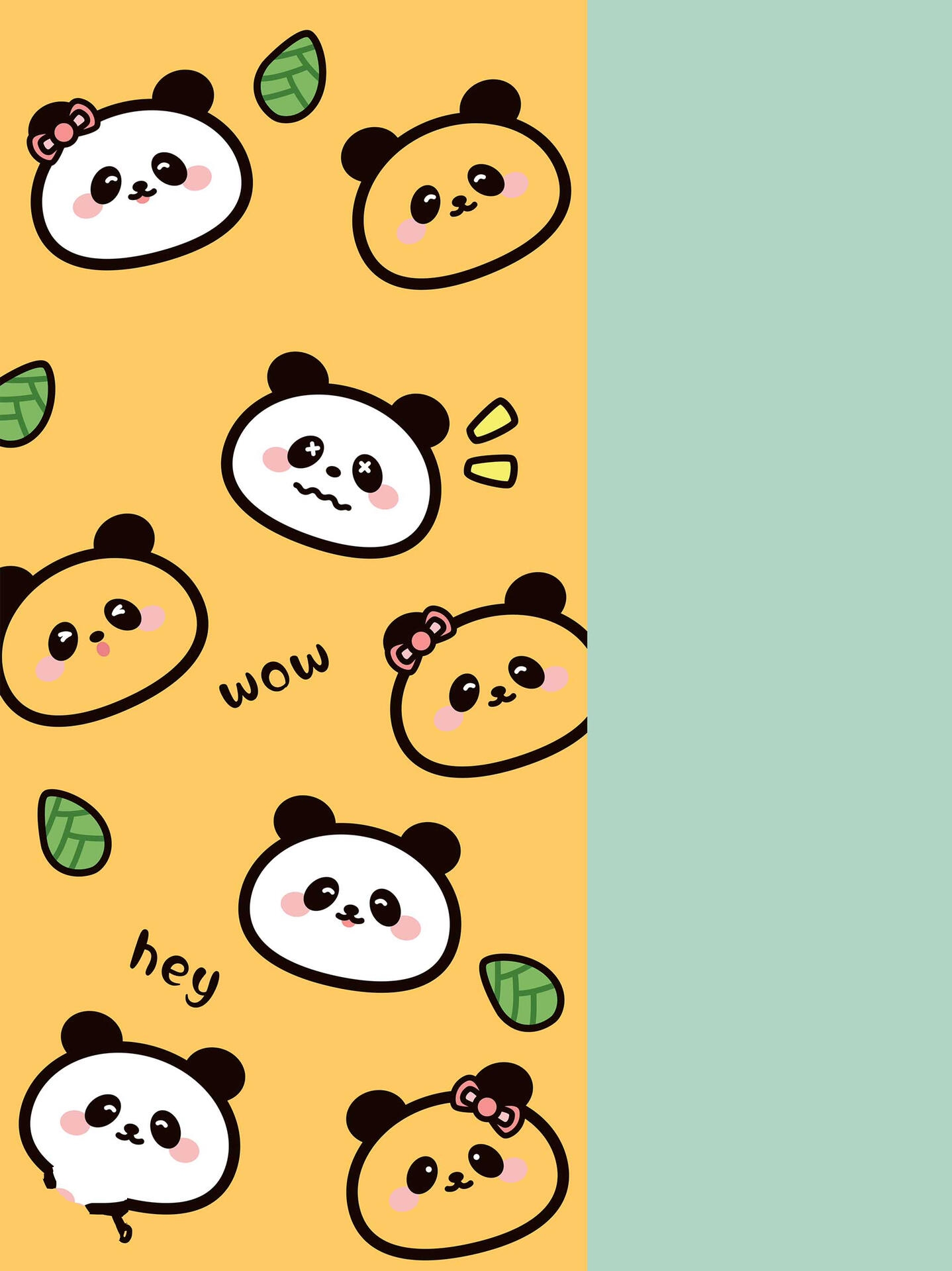 176期|可爱卡通熊猫图案壁纸