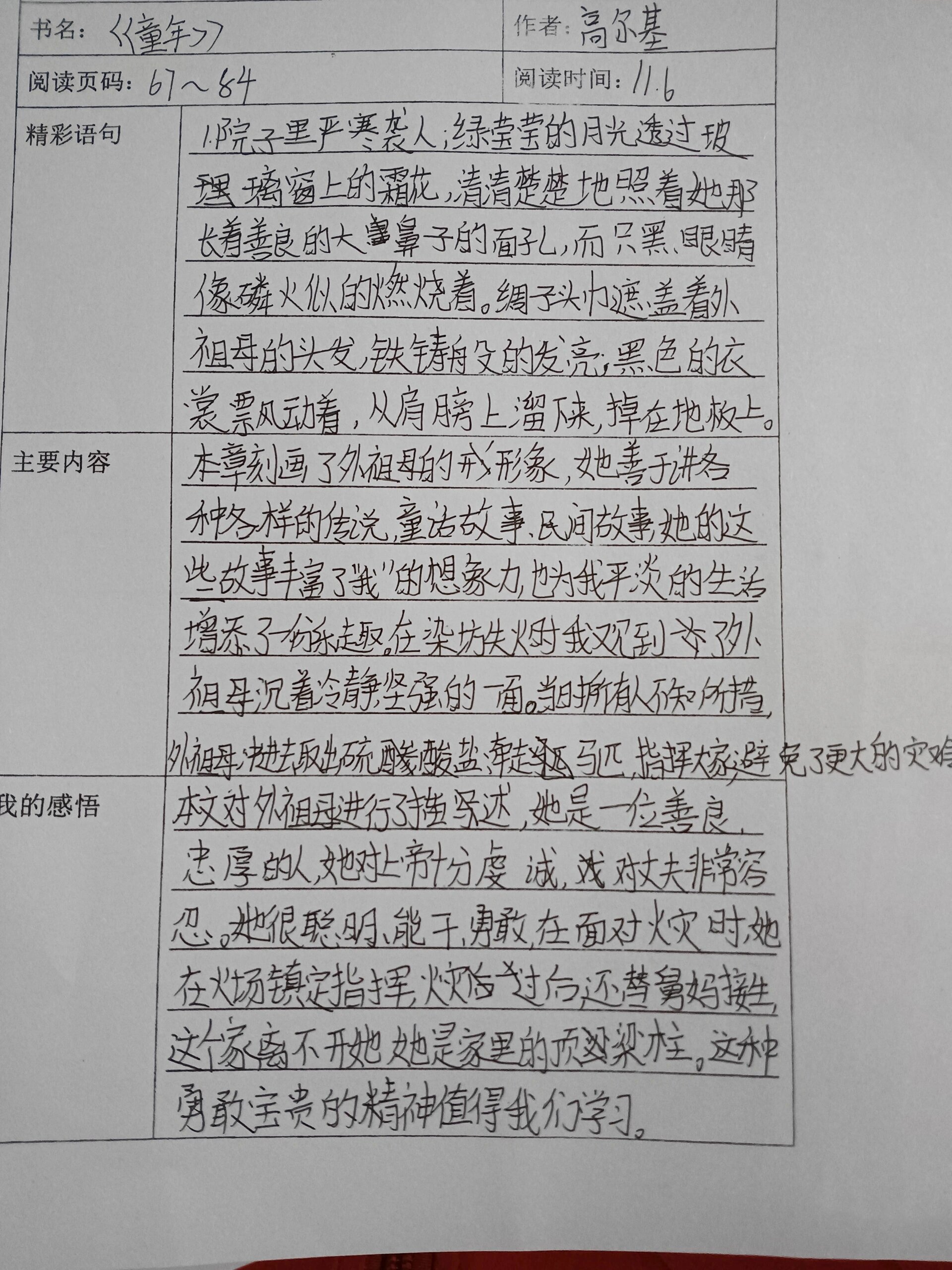 《童年》第四章染坊着火