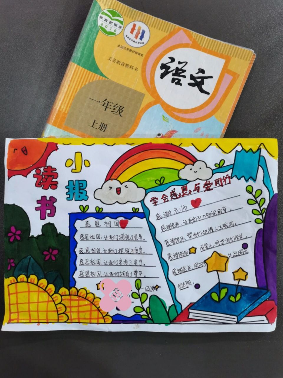 97一年级语文上册手抄报|读书小报 一年级老师布置的读书小报手抄报