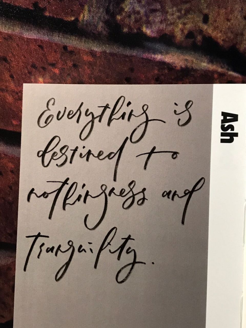 诸行无常 诸法无我 涅槃寂静 everything is destined to end in a