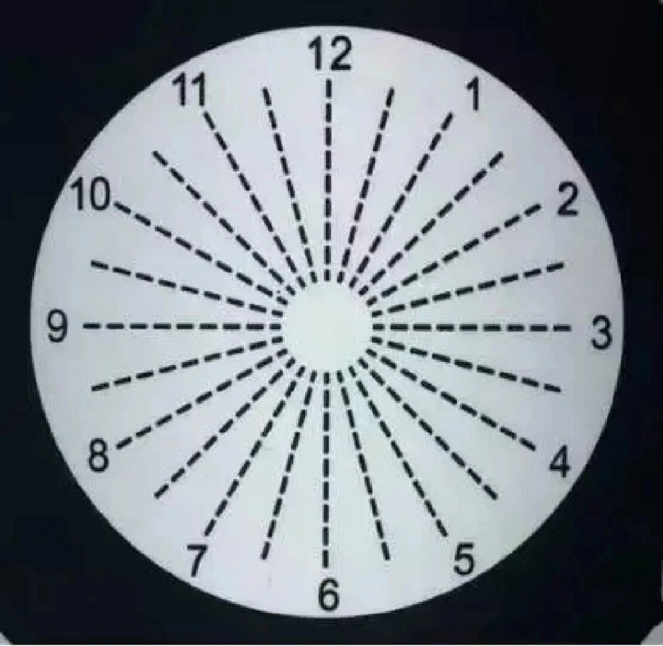 验光之77 ,放射状视标(散光盘) 这个视标主要用来初步测试有没有
