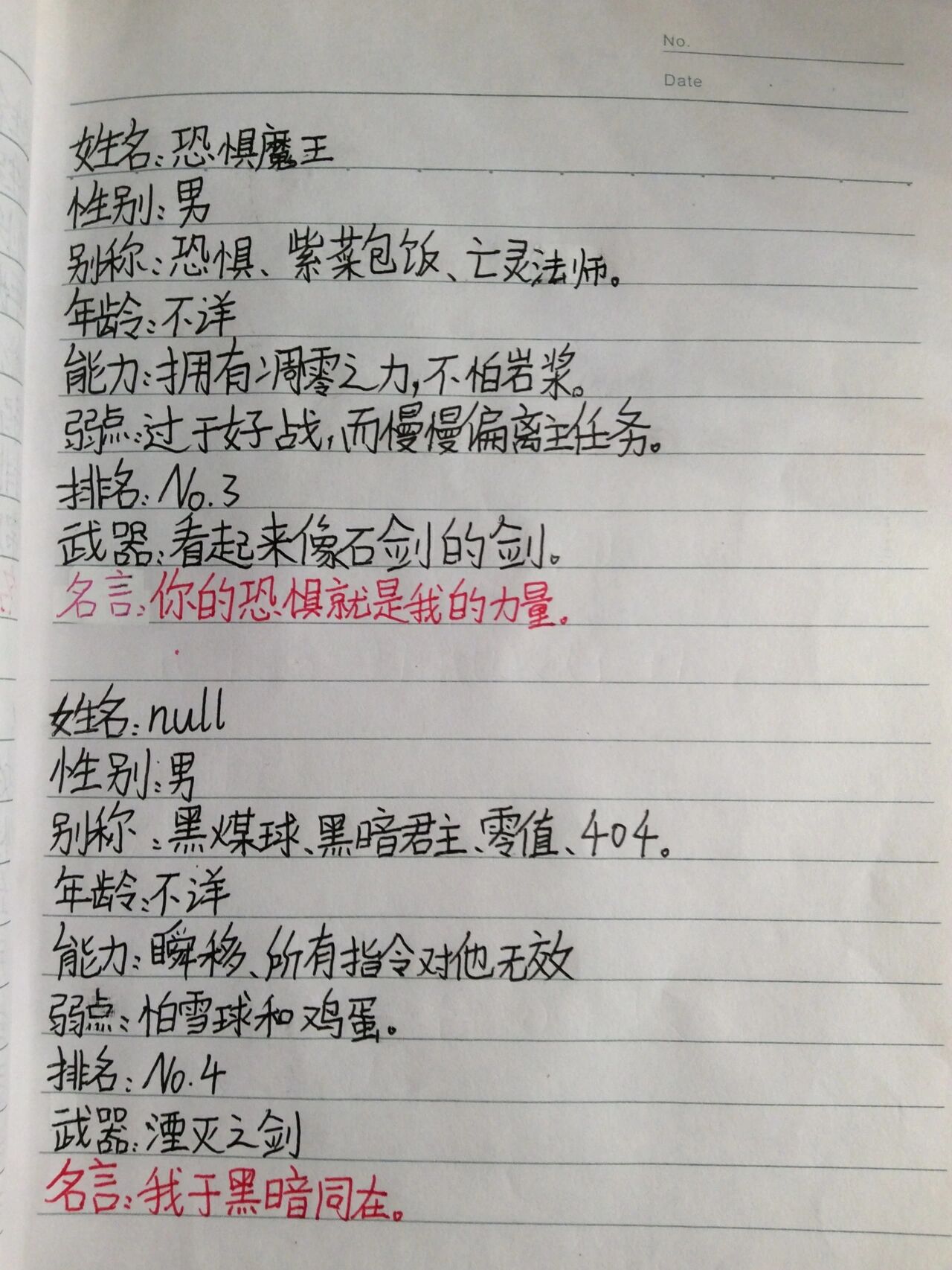 不死军团人物简介♥️