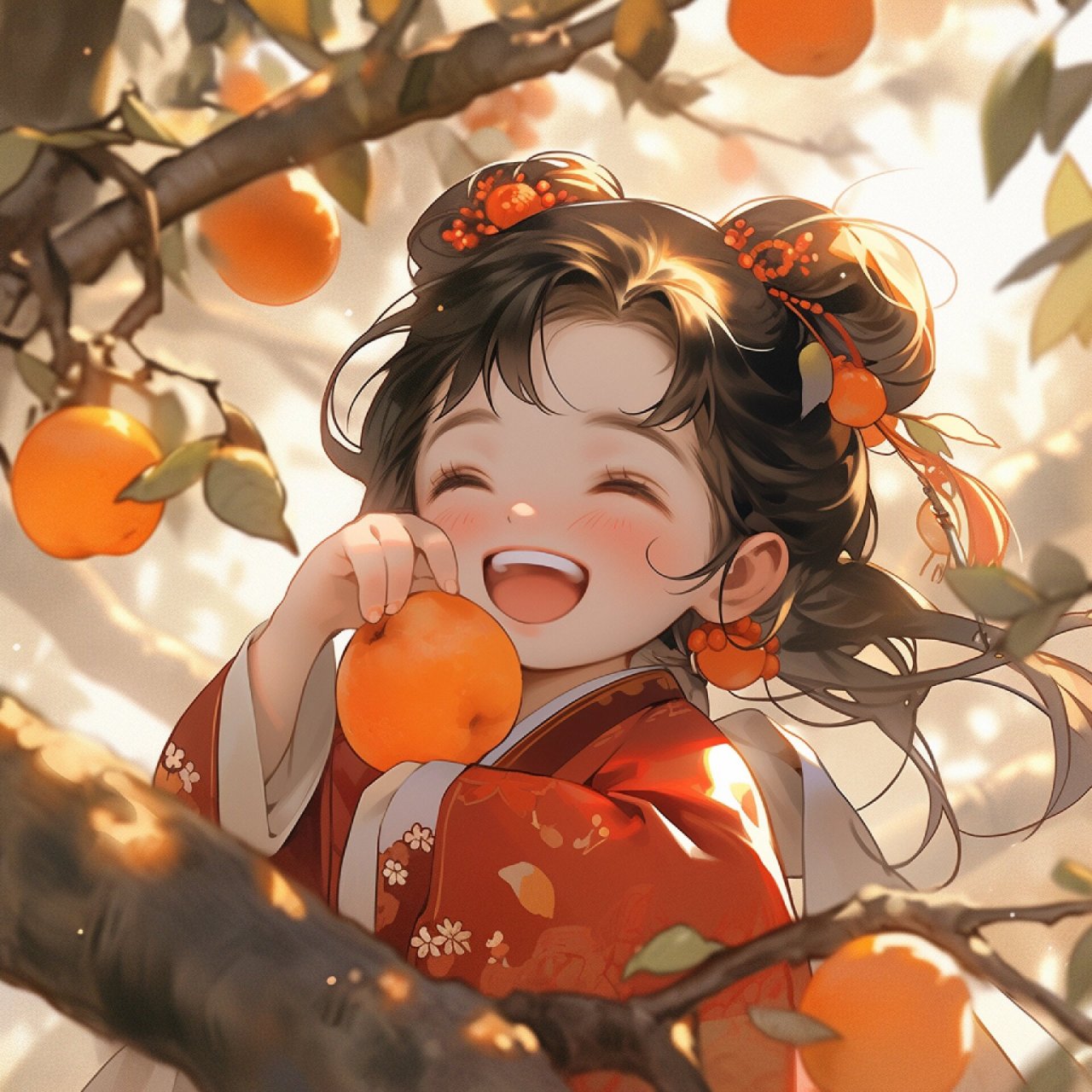 招财头像‖柿柿如意 柿柿顺心,柿柿如意