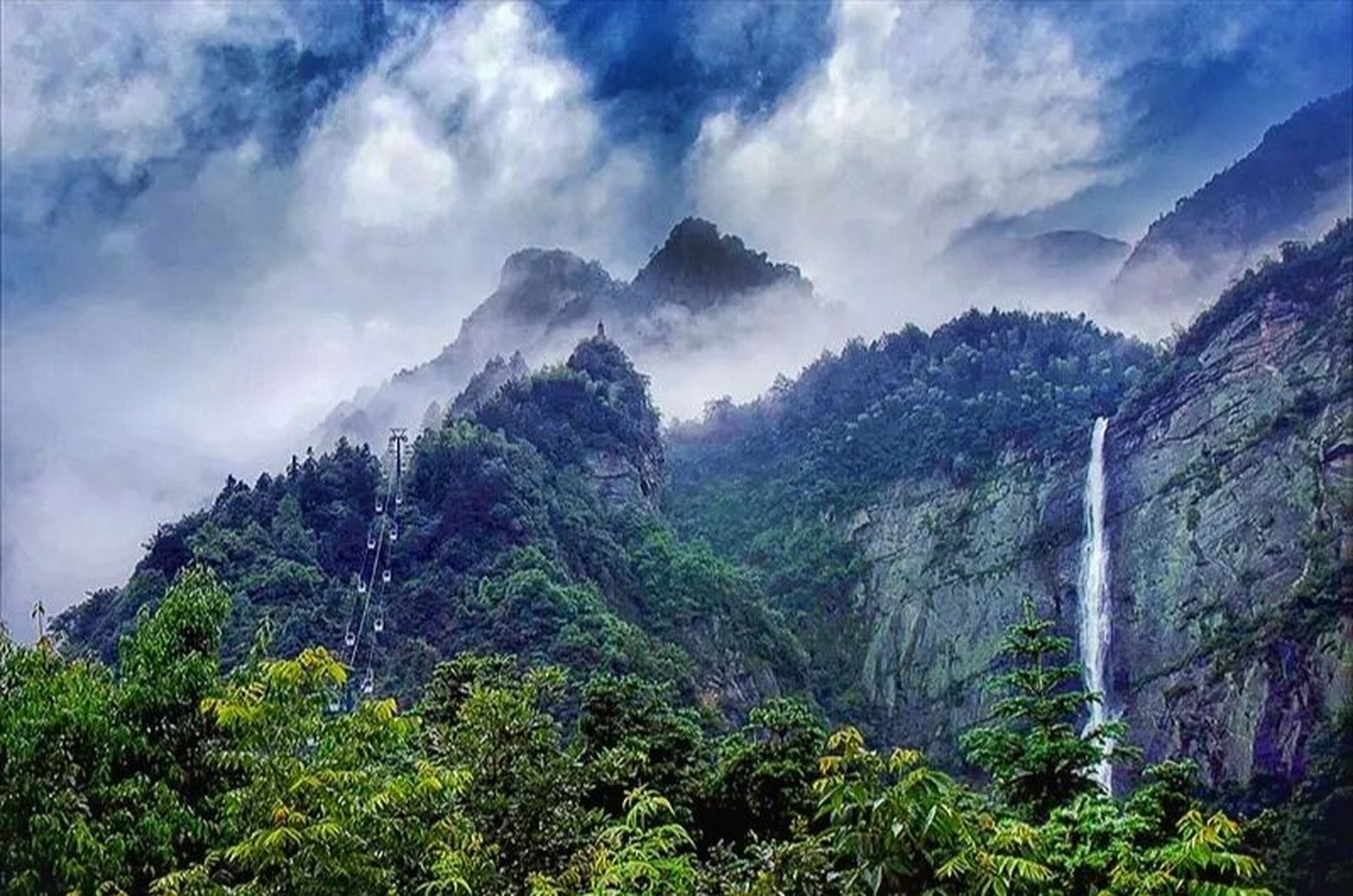 仙侠瀑布江西合集90青山不老风景独好 96东方欲晓,莫到君行早.