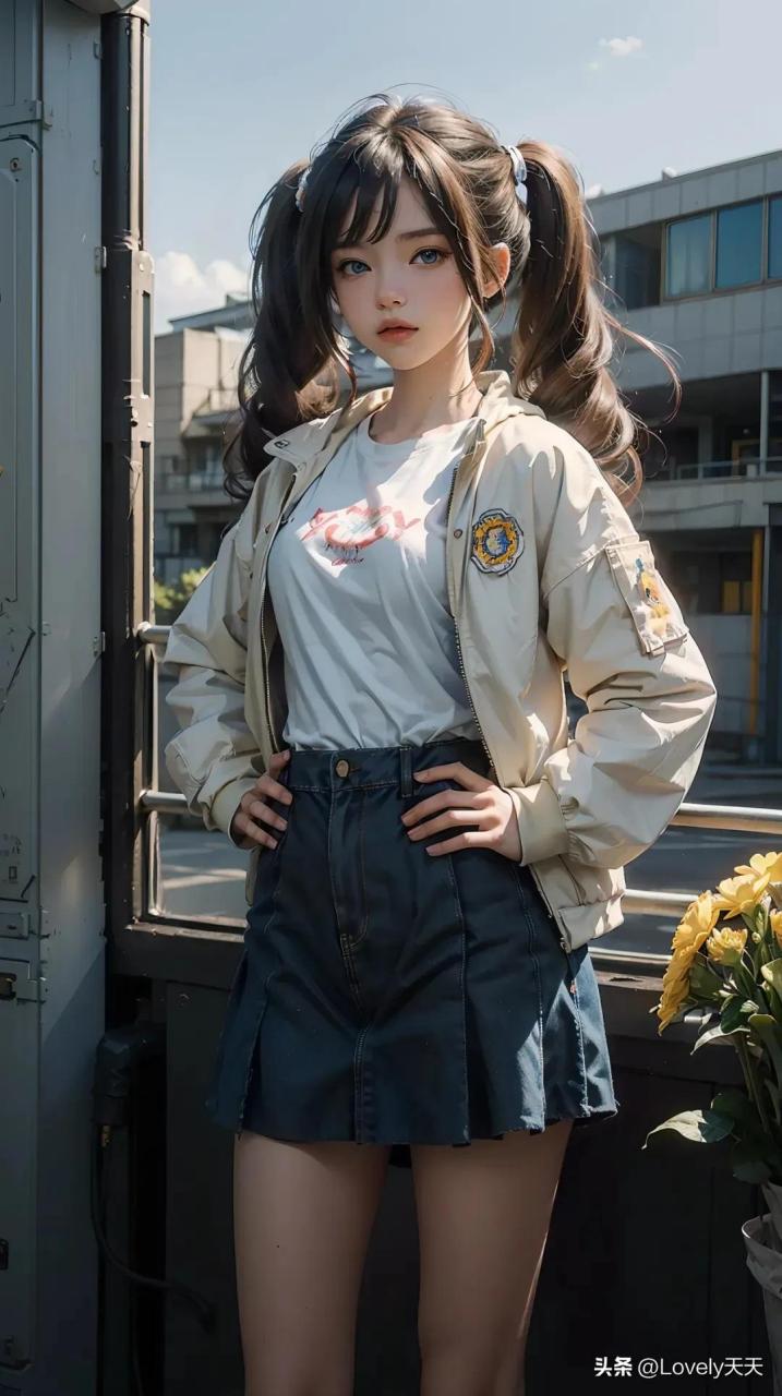 ai青春活力双马尾美少女